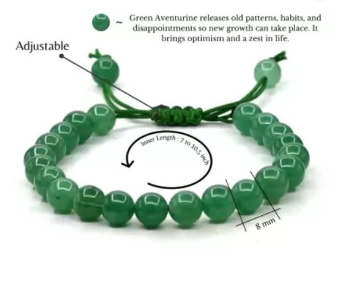 Aventurine Crystal Bracelet Adjustable Size