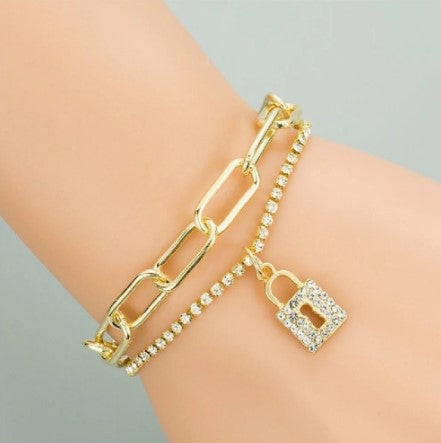 Love Lock Chain Bracelet
