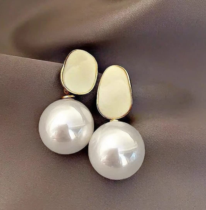 Pearl Ball Drop Earring
