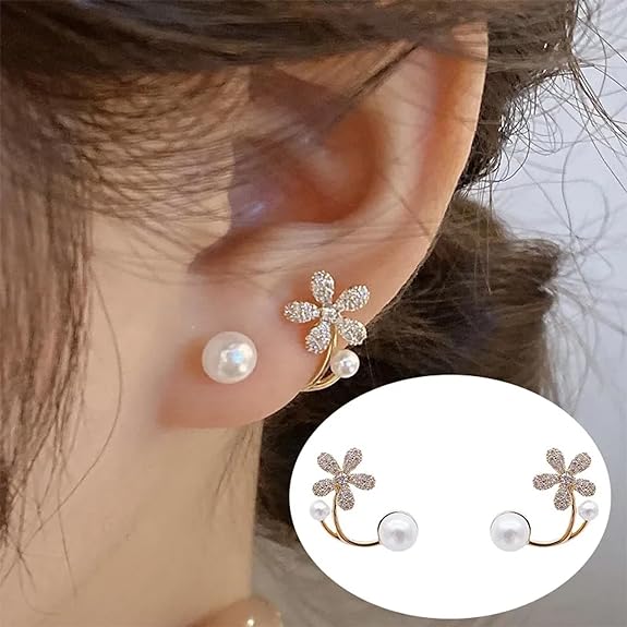 Pearl Flower Stud Earring