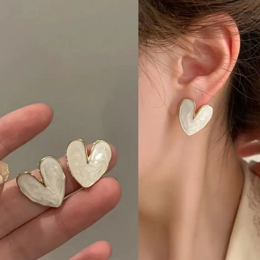 Heart Shape Stud Earring
