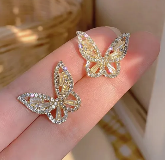 Butterfly Crystal Stud Earring