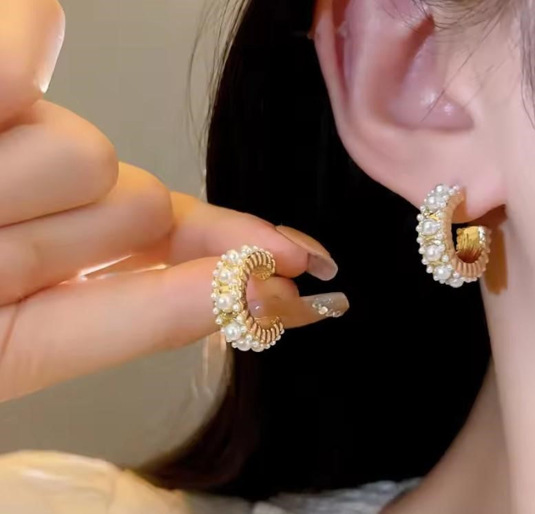 Pearl Hoop Earring