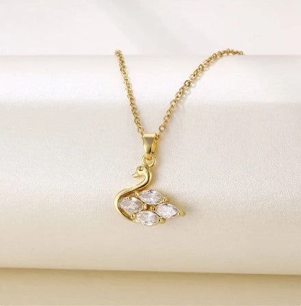 Swan Necklace Chain Pendant