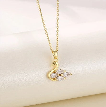 Swan Necklace Chain Pendant