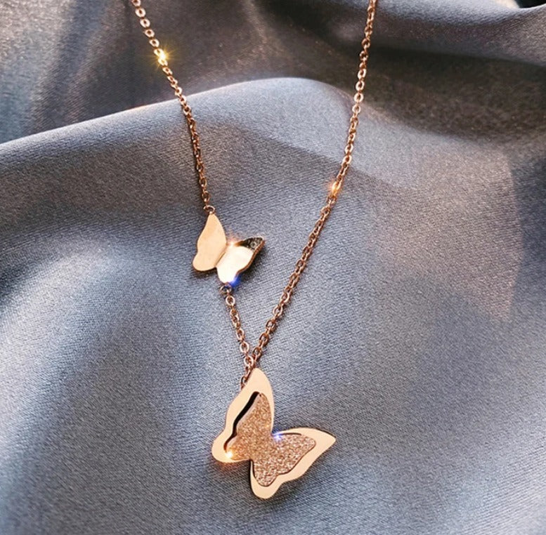 Butterfly Chain Pendant Necklace