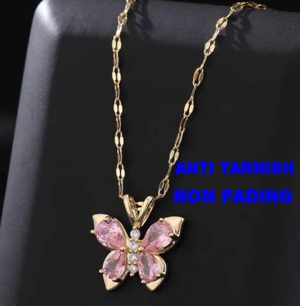 Butterfly Pendant Necklace Chain