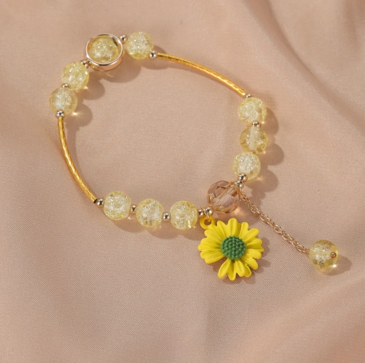 Daisy Flower Charm Korean Bracelet